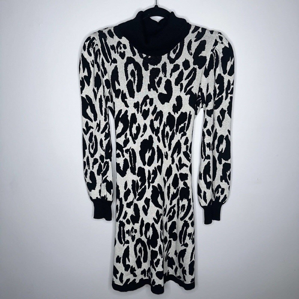 Who What Wear Black and White Midi Dress